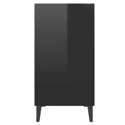 vidaXL Šoninė spintelė, juodos spalvos, 57x35x70cm, MDP, blizgi