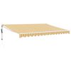 vidaXL Automatinė i&scaron;traukiama markizė, geltona ir balta, 4x3m