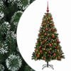 vidaXL Dirbtinė Kalėdų eglutė su burbulais 120 cm 150 LED &Scaron;ilta balta