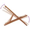 vidaXL Sulankstoma paplūdimio kėdė, smėlio, eukaliptas ir audinys