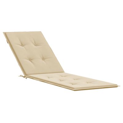vidaXL Terasos kėdės pagalvėlė, smėlio spalvos, (75+105)x50x3cm