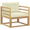 vidaXL Lauko Vidurinis Sofa Poliesteris Balta