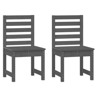 vidaXL Sodo kėdės 2vnt. pilkos 50x48x91,5cm pušies medienos masyvas
