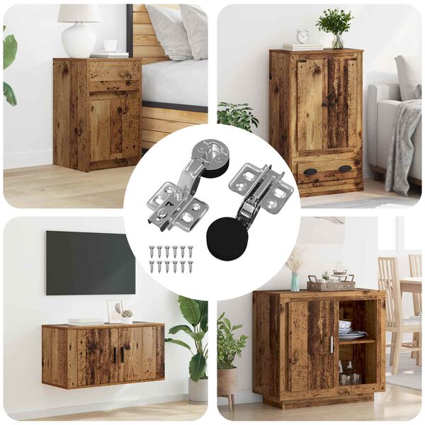 vidaXL Vyrius 2 pcs Sidabro 35 mm Geležis