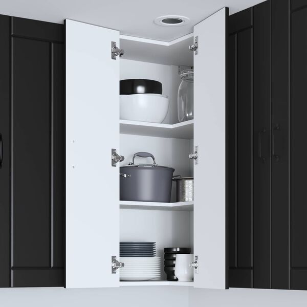 vidaXL Virtuvės spintelė Lucca Juoda 57 x 57 x 100 cm Apdirbta mediena