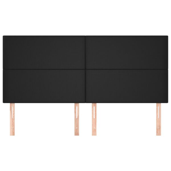 vidaXL Galvūgalis, juodas, 160x5x118/128 cm, dirbtinė oda