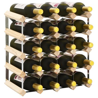vidaXL Stovas vynui skirtas 20 butelių, pušies medienos masyvas