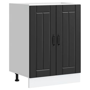 vidaXL kriauklės pagrindo spintelė "Lucca" Black Engineered Wood