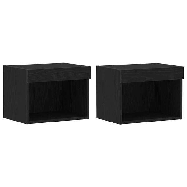 vidaXL TV spintelių komplektas 2 pcs Juodas ąžuolas 40 x 30 x 30 cm