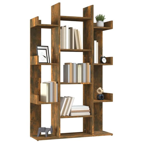vidaXL Spintelė knygoms, dūminio ąžuolo, 86x25,5x140cm, mediena