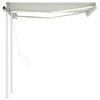 vidaXL Automatinė markizė su LED/vėjo jutikliu, kreminė, 3,5x2,5m