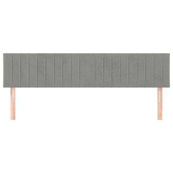 vidaXL Galvūgalis, 2vnt.&scaron;viesiai pilkos spalvos, 80x5x78/88cm, aksomas