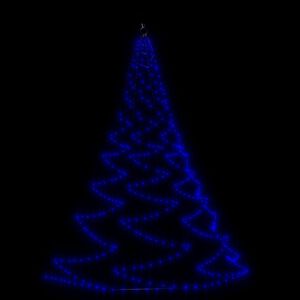 vidaXL Ant sienos kabinama eglutė su metaliniu kabliuku, 3m, 260 LED