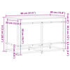 vidaXL Daiktadėžė su dangčiu, pilka, 80x40x51,5cm, apdirbta mediena