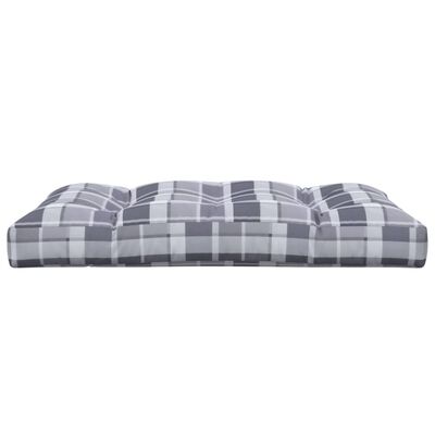 vidaXL Paletės pagalvėlė, pilka, 120x80x12cm, audinys, languota