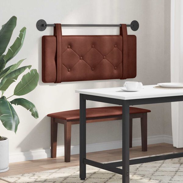 vidaXL Kabantysis galvūgalis Blizgus Rudas 100 cm Antikinis PU