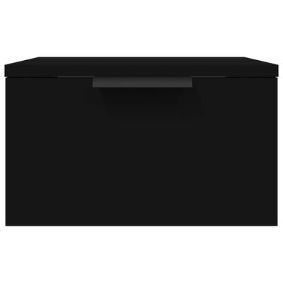 vidaXL Prie sienos montuojama naktinė spintelė, juoda, 34x30x20cm