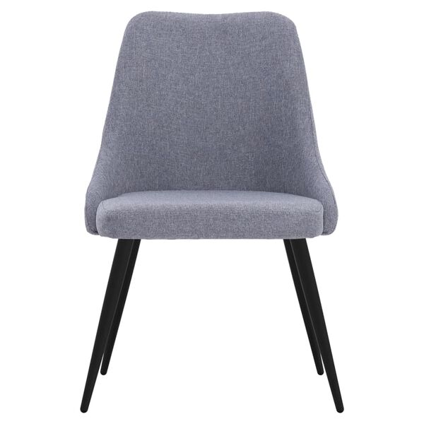 vidaXL Valgomojo kėdės, 6vnt., &scaron;viesiai pilkos spalvos, audinys