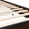 vidaXL Lovos rėmas, rudas ąžuolo, 90x200cm, apdirbta mediena/metalas