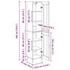 vidaXL Auk&scaron;tas spintelė Amatininkų ąžuolas 34,5 x 34 x 180 cm