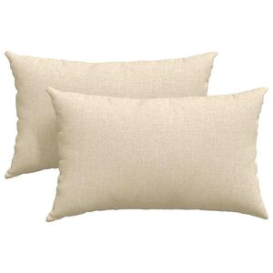 vidaXL Sofa Pagalvės 2 vnt. audinys Kreminė 50 x 30 cm