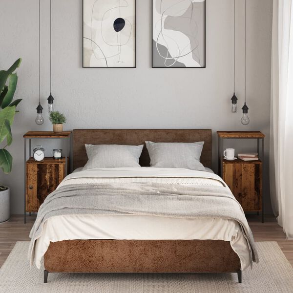 vidaXL Naktinės spintelės, 2vnt., medienos, 41x31x80cm, mediena