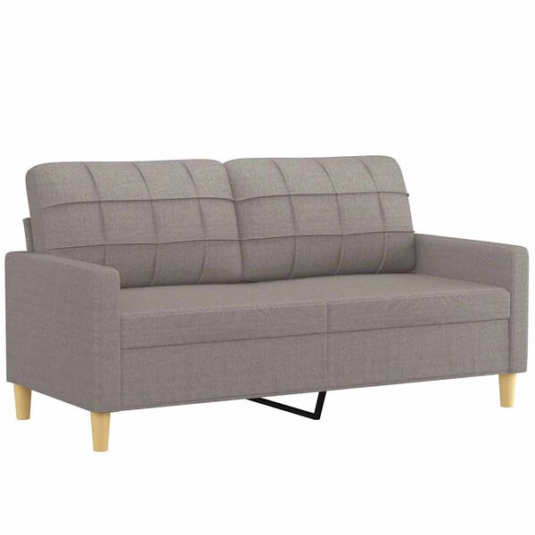 vidaXL Dvivietė sofa, taupe spalvos, 140cm, audinys