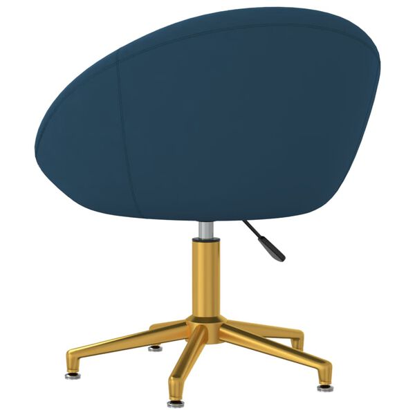 vidaXL Valgomojo kėdė, mėlynos spalvos, aksomas