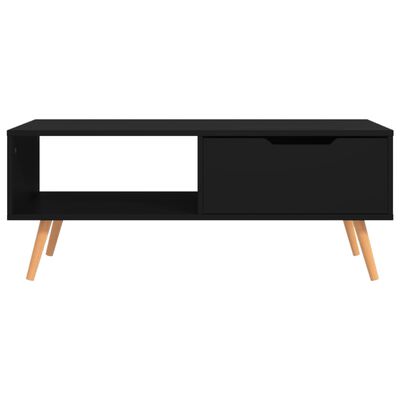 vidaXL Kavos staliukas, juodas, 100x49,5x43cm, apdirbta mediena