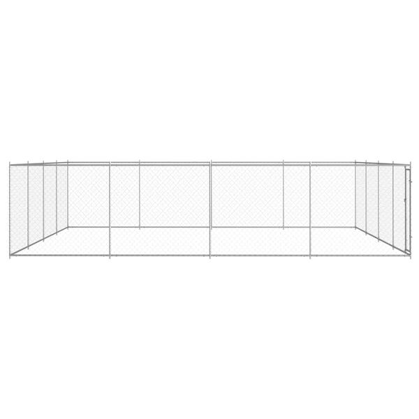vidaXL Lauko voljeras šunims, 760x760x185cm, galvanizuotas plienas