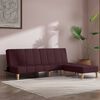 vidaXL Dvivietė sofa-lova su pakoja, violetinės spalvos, audinys