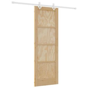 vidaXL Slankios durys Natūrali ir Balta 73,5 x 211 cm