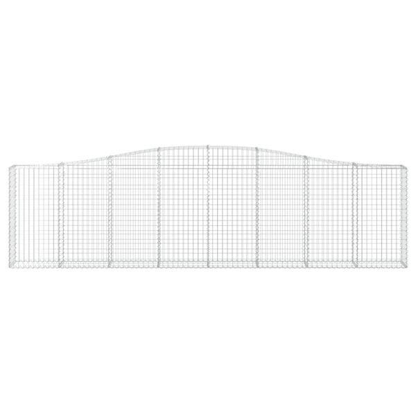 vidaXL Išlenkti gabiono krepšiai, 9vnt., 400x30x100/120cm, geležis