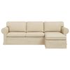 vidaXL Sofa 210cm Kreminė Metalas