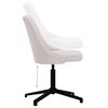 vidaXL Pasukama valgomojo kėdė, kreminės spalvos, audinys