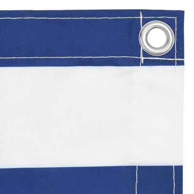 vidaXL Balkono pertvara, balta ir mėlyna, 90x600cm, oksfordo audinys