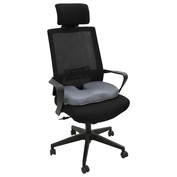 vidaXL Sėdynės pagalvėlė Pilka 47 x 37 x 8 cm Atminties putos