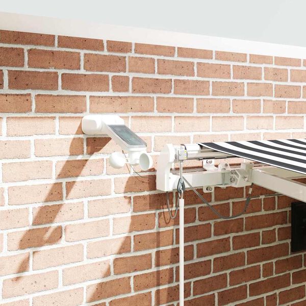 vidaXL Automatinė i&scaron;traukiama markizė, antracito ir balta, 450x300cm