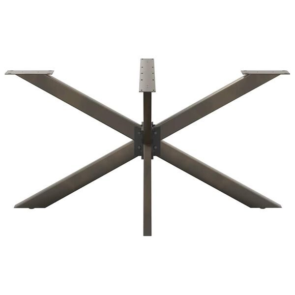 vidaXL Valgomojo stalo koja, voro formos, juoda, 150x78x(72-73) cm, plienas