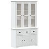 vidaXL Komoda BODO, balta, 115,5x43x200,5cm, pu&scaron;ies medienos masyvas