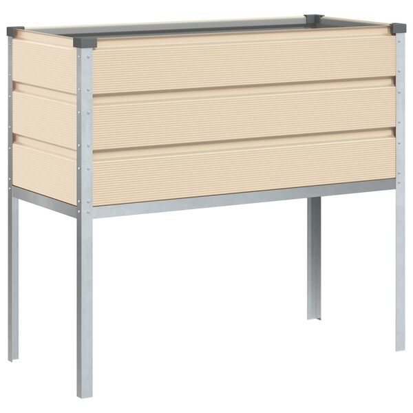 vidaXL Lovelis Ivory 100 x 45 x 90 cm Cinkuota plienas