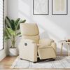 vidaXL Elektrinis atlo&scaron;iamas krėslas, kreminės spalvos, audinys