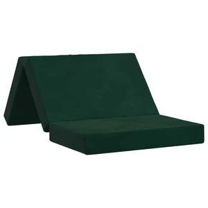 vidaXL Sulankstomas Sofos Lova 80 x 67 x 45 cm Tamsiai žalia