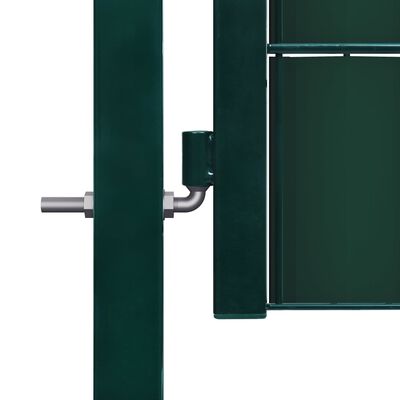 vidaXL Vartai, žalios spalvos, PVC ir plienas, 100x124cm