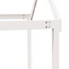 vidaXL Aukšta lova su stogu, balta, 75x190cm, pušies medienos masyvas