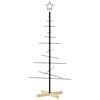 vidaXL Metalinė Kalėdų eglutė su mediniu pagrindu, juoda, 120 cm