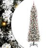 vidaXL Dirbtinė Kalėdų eglutė Balta 240 cm PVC ir Metalas ir Plastikas