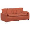 vidaXL Modulinė sofa su pagalvėlėmis, raudonai oranžinė