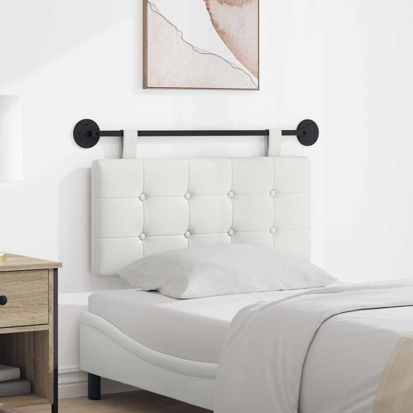 vidaXL Kabantysis galvūgalis Baltas 100 x 55 x 5 cm Dirbtinė oda