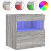 vidaXL Sieninės TV spintelės su LED, 2vnt., pilkos ąžuolo, 40x30x40cm